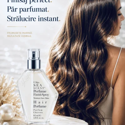 Păr neted și strălucitor după aplicarea parfumului SeaScent