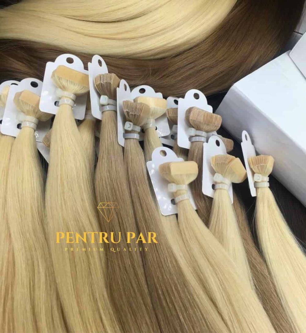 Extensii Păr Rusesc Tape 100% Natural Ultra Remy + Șampon Cadou | Lungimi 50–60 cm Extensii păr rusesc cu bandă adezivă tape 100% natural Ultra Remy