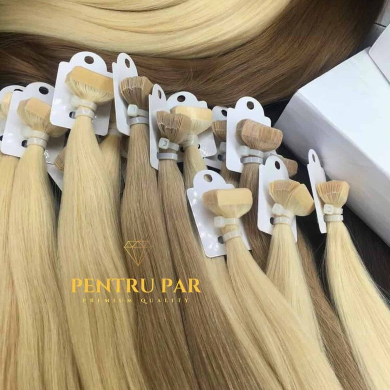 Extensii păr rusesc cu bandă adezivă tape 100% natural Ultra Remy