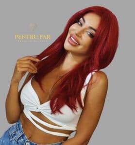 Peruca roscata Red Wine Premium Hair colectia B.Madame
