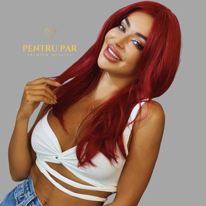 Peruca roscata Red Wine Premium Hair colectia B.Madame