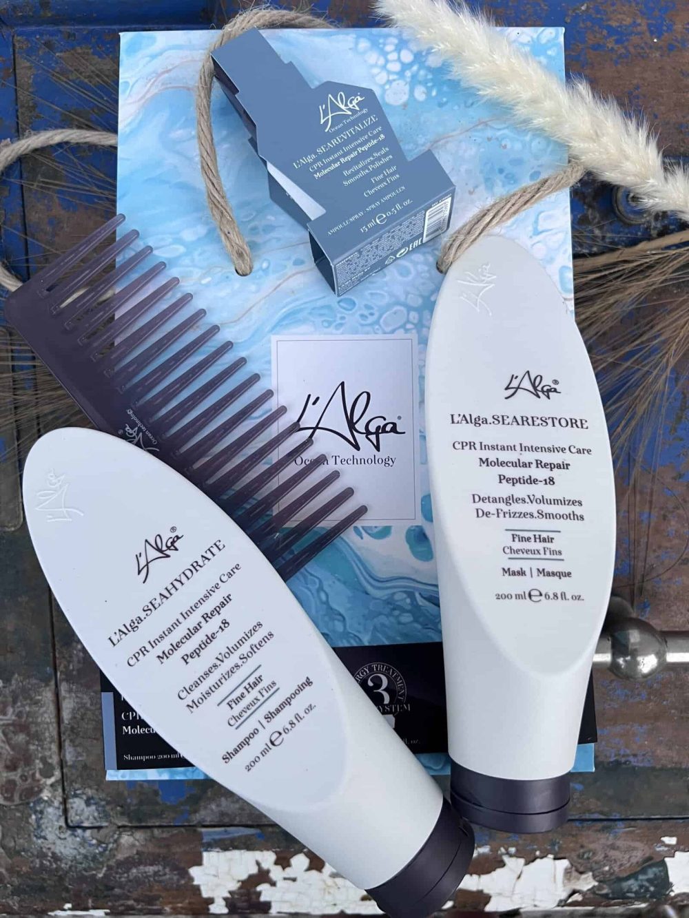 CPR L'Alga Set cadou par fin Luxury Bag (Sampon,masca,fiola,pieptan)