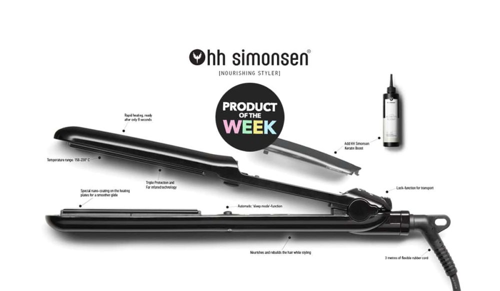 product-of-the-week-hh-simonsen-nourishing-styler-with-keratin-boost- Placa cu keratina HH Simonsen Nourishing styler- Keratin Boost + 250 ml keratina lichida