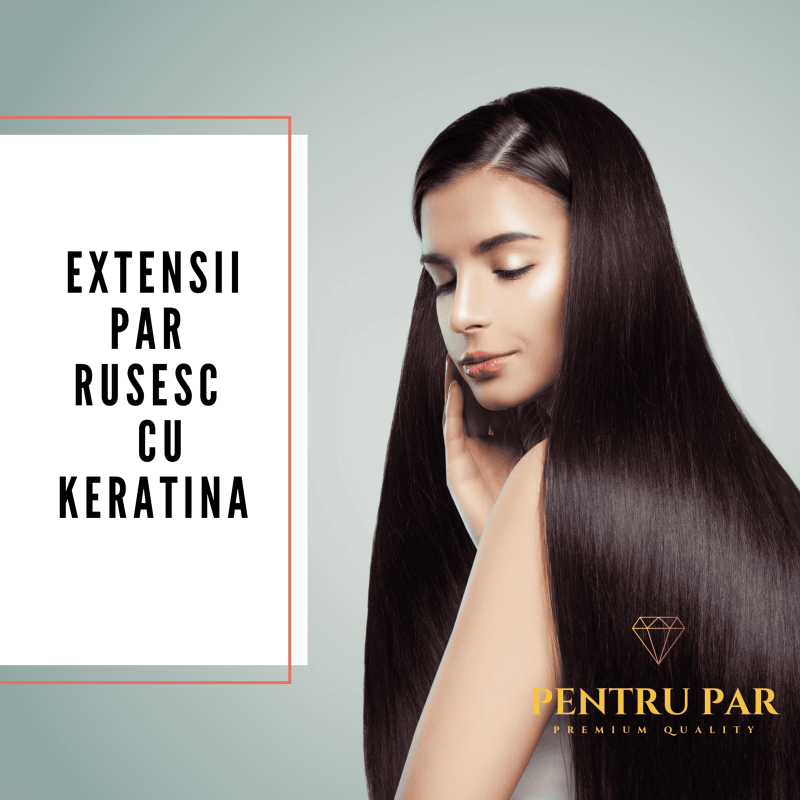 Extensii de par cu keratina-negru natural-par rusesc+CADOU Sampon pentru extensii