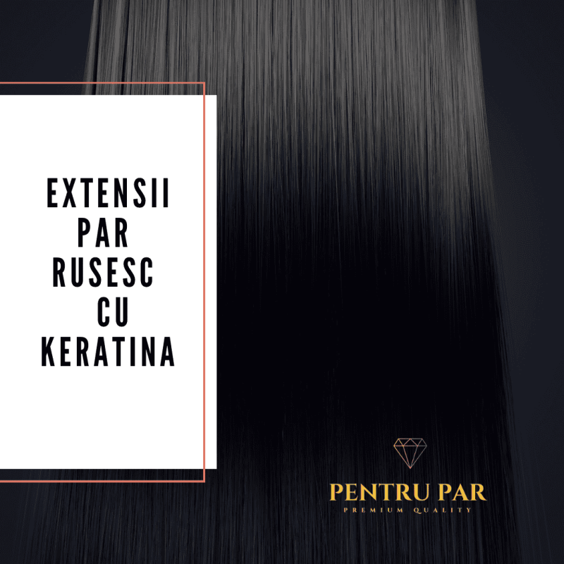 Extensii de par cu keratina-par rusesc-#1 - Negru+CADOU Sampon pentru extensii