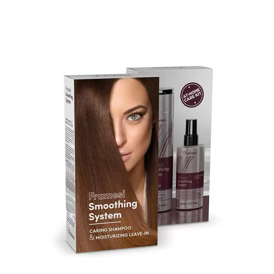 Indreptare par cu keratina Sampon & Leave-in- pentru întreținerea tratamentului 3 Smoothing System Home Kit