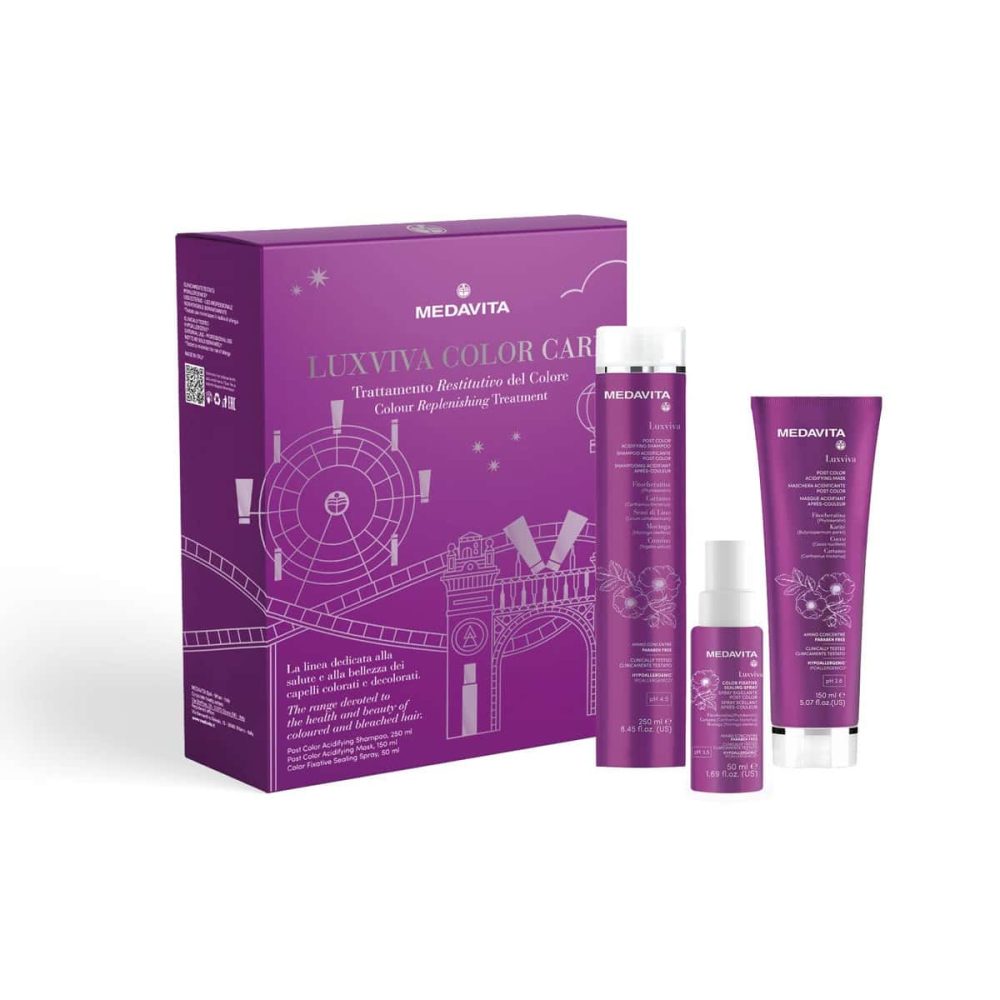 Set Medavita Luxviva Color Care-pentru par vopsit(menține intensitatea culorii)