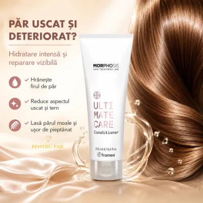 Balsam pentru păr uscat și deteriorat Framesi, creat pentru hrănirea firului de păr și reducerea aspectului tern
