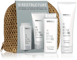 MORPHOSIS_RETAIL KIT_RESTRUCTURE_RAFIA BAG_250 ML Șampon Hidratant - Morphosis Sublimis Oil Framesi 1000ml