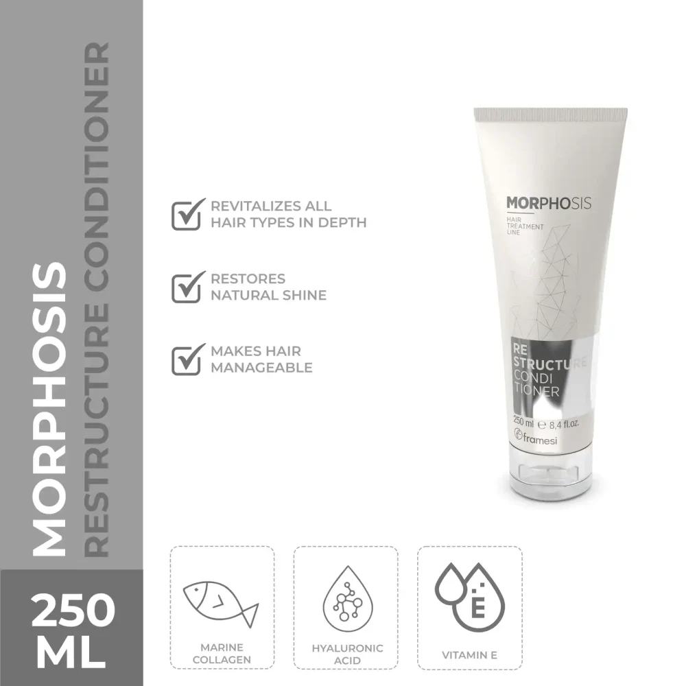 restructure balsam reconstructie Restructure framesi-tratament par blond par deteriorat, Par ars, Varfuri despicate 150 ml + 2 cadouri Sampon & Masca