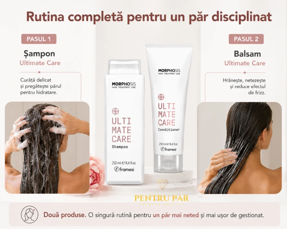 1-set-framesi-ultimate-care-rutina-par-disciplinat Set Framesi Ultimate Care cu șampon și balsam pentru o rutină completă de îngrijire a părului uscat, rebel și greu de disciplinat
