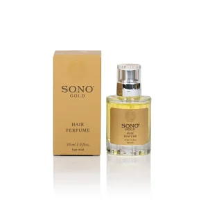SONO GOLD PARFUM DE PAR 30 ml cu o combinație de esențe prețioase, acest elixir îți va învălui părul într-un voal de seducție, oferindu-i în același timp hidratare și strălucire.