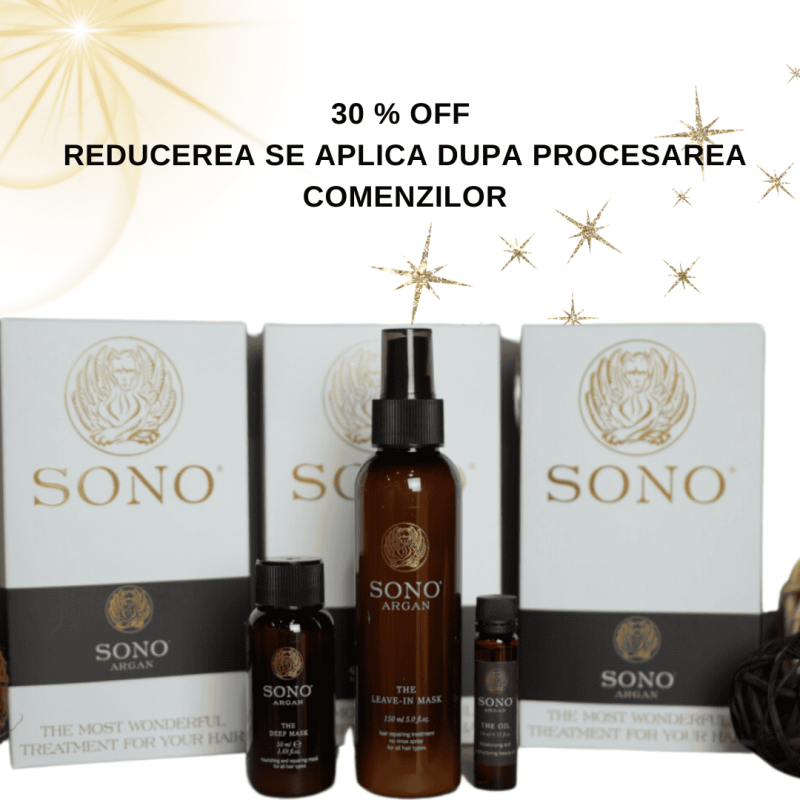 Sono Argan Leave-in + Masca + Ulei Set Sono Argan 150/50/10