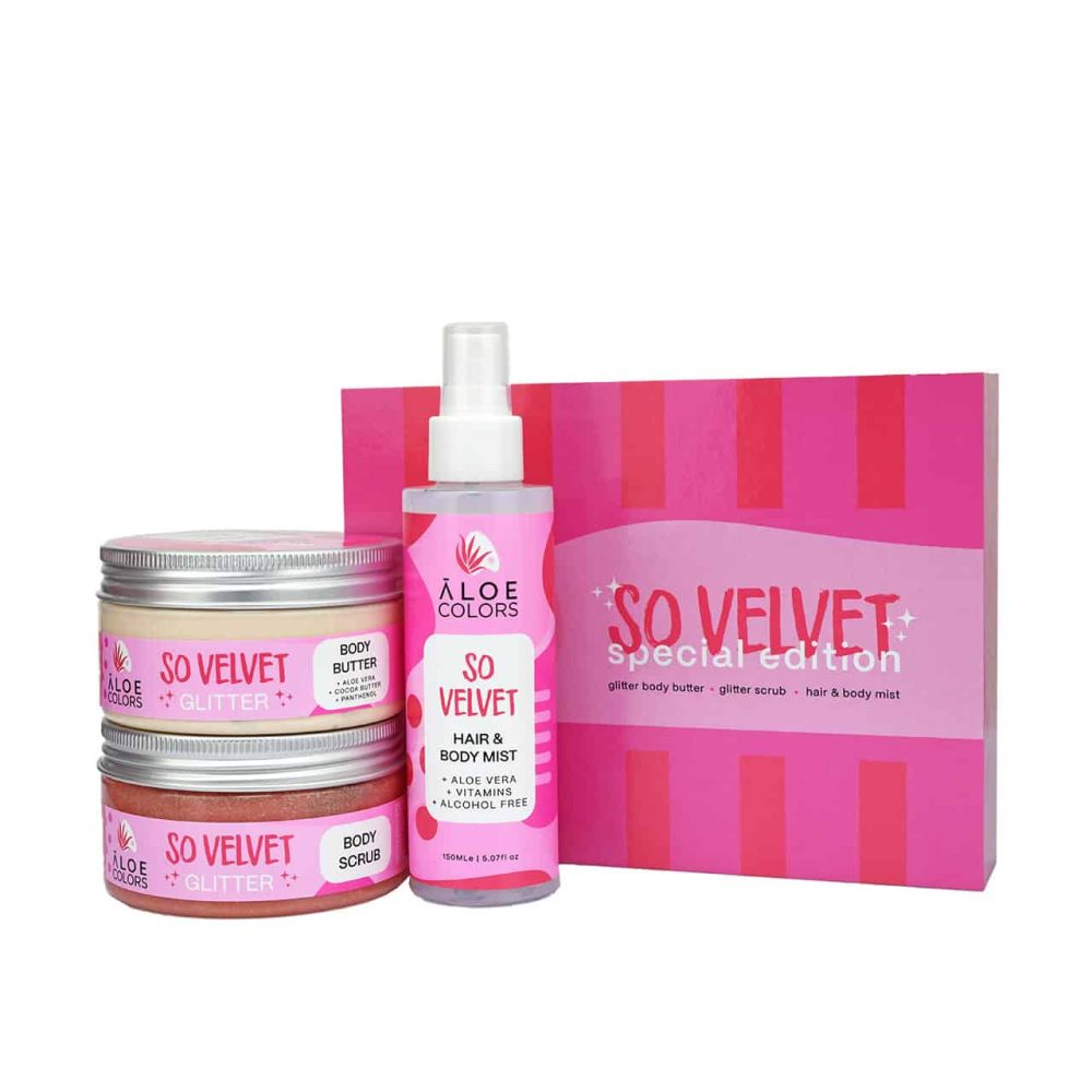 VELVET SET CADOU CHRISTMAS COLLECTION GLITTER 200/200/150 ML VELVET SET CADOU CHRISTMAS COLLECTION GLITTER 200/200/150 ML