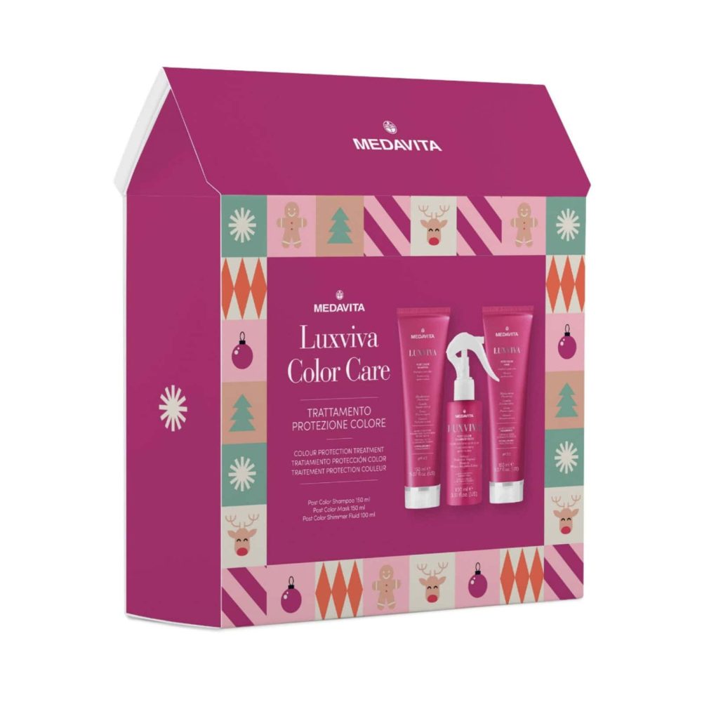 medavita luxviva Medavita Luxviva Color Care Set Craciun Sampon+Masca + Gloss cu efect de laminare 150/150/100 ml