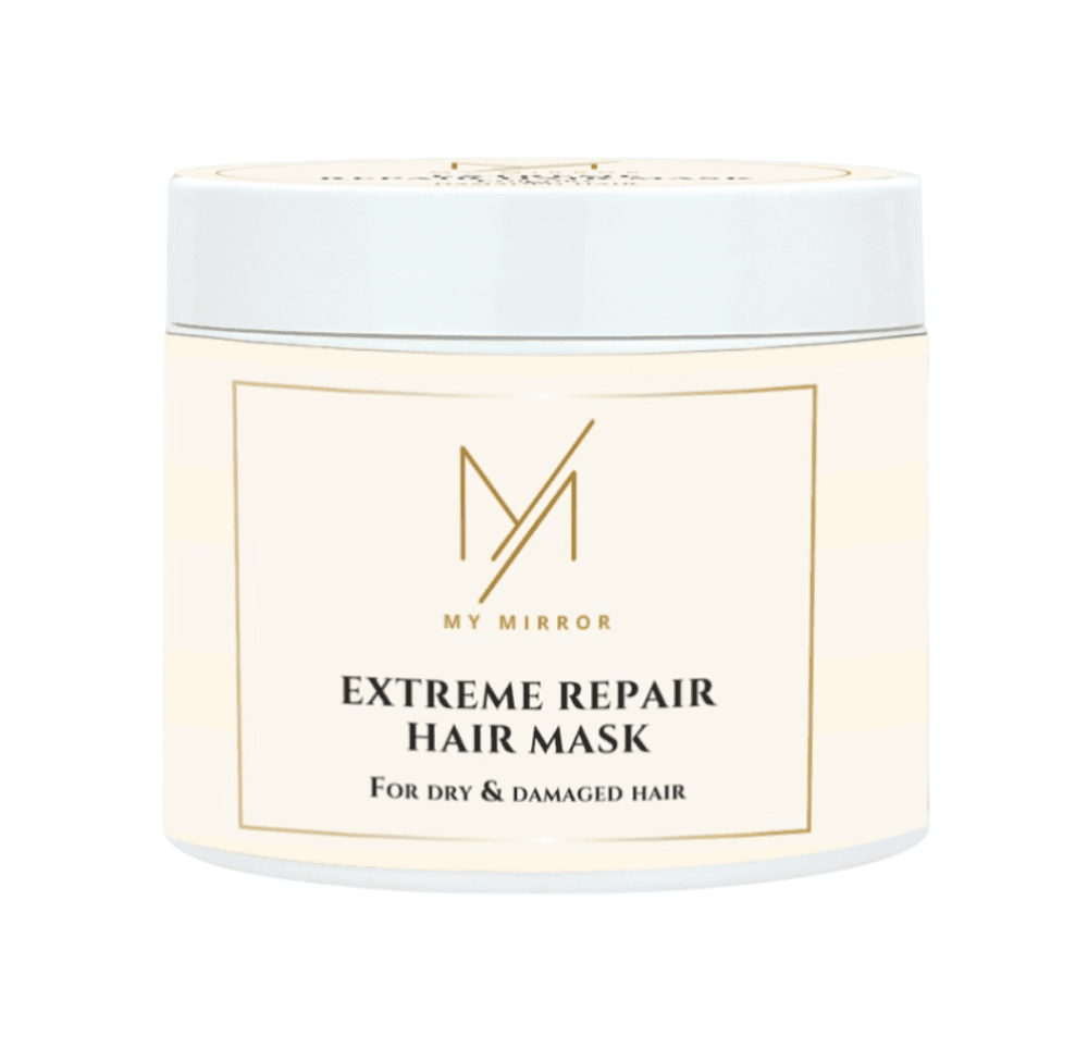 Masca Extreme Repair. Formulată cu acid hialuronic, keratină și alte ingrediente active, aceasta hrănește în profunzime, repară și protejează părul, oferind o hidratare intensă și un aspect sănătos.