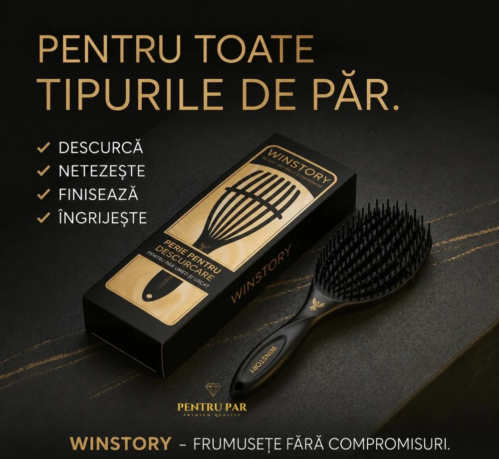 Perie Winstory pentru descurcarea părului ud, potrivită pentru toate tipurile de păr