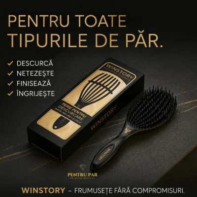 Perie Winstory pentru descurcarea părului ud, potrivită pentru toate tipurile de păr