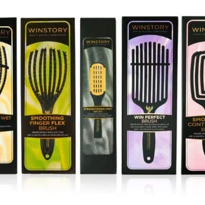 Smoothing Finger Flex Brush Winstory – perie cu ventilatie, cu peri de mistret flexibili pentru uscarea rapida si netezirea parului