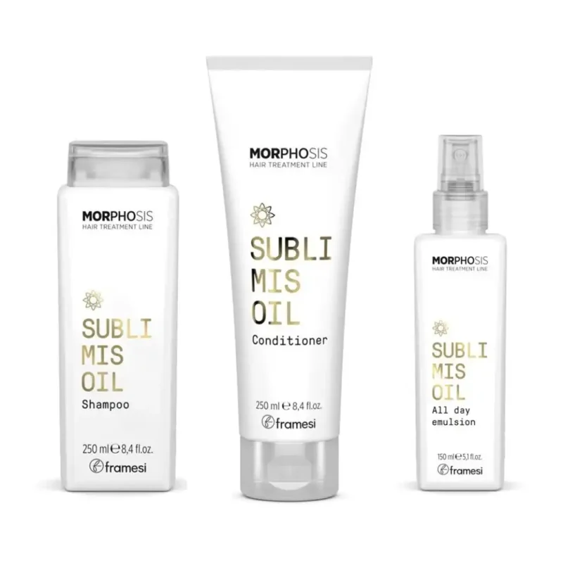 Framesi Sublimis Oil: Șampon, Balsam & Mască Leave-in | Pachet Păr Degradat