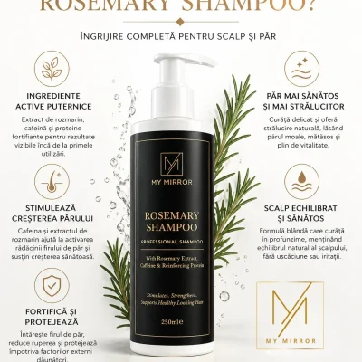 Șampon cu rozmarin My Mirror pentru scalp normal-gras și păr slăbit sau fragil