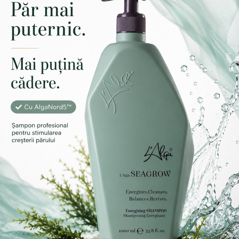 Untitled design Sampon Anticadere si pentru Stimularea Cresterii Parului - Seagrow - 1000 ml - L`Alga