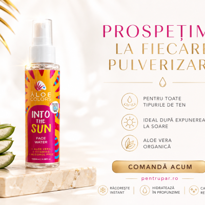 Apă facială pentru hidratarea și calmarea tenului Into The Sun Face Water 100 ml. Cu Aloe Vera organică, aminoacizi și minerale pentru un ten proaspăt și luminos Apă facială pentru hidratarea și calmarea tenului Into The Sun Face Water 100 ml. Cu Aloe Vera organică, aminoacizi și minerale pentru un ten proaspăt și luminos